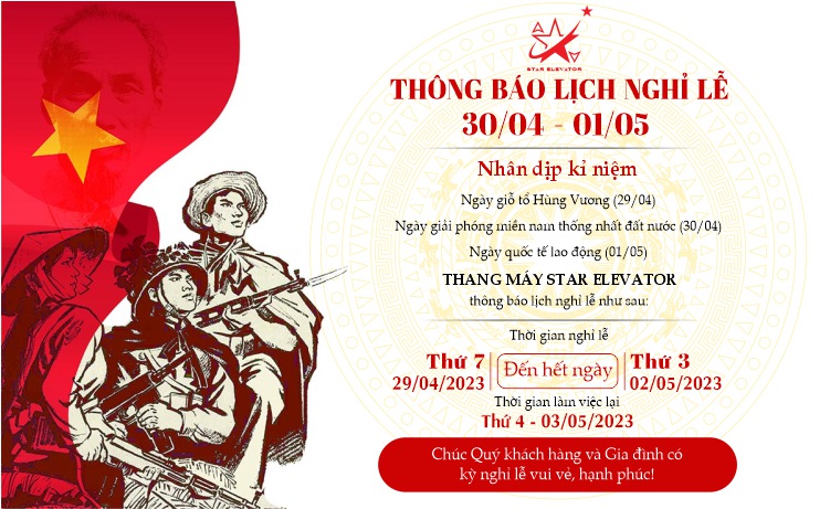 THÔNG BÁO NGHỈ LỄ 30/4 – 01/05
